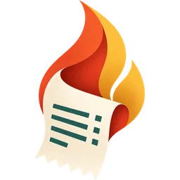 Restaurant POS Studio emblem: an order ticket folding into a flame